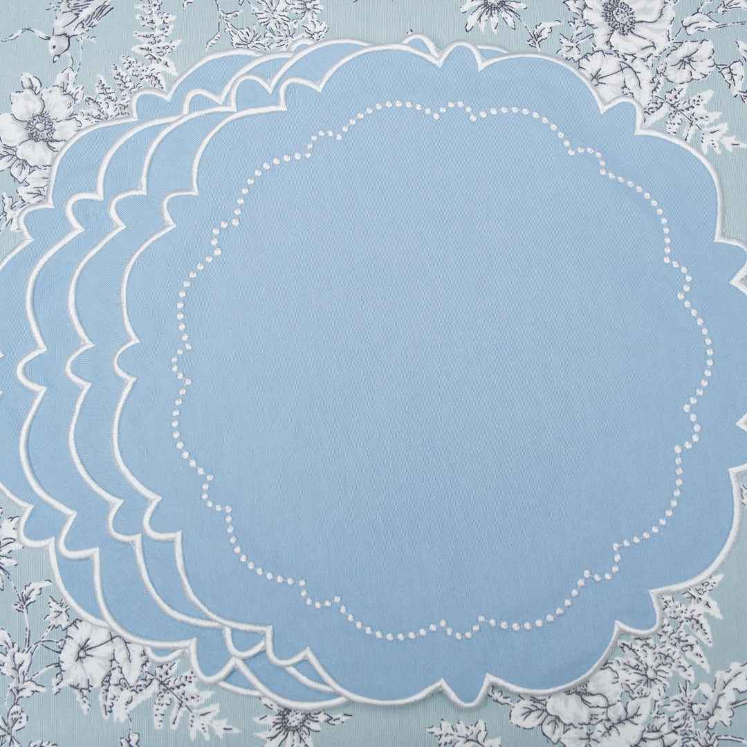 HARMONY BLUE ROUND FABRIC PLACEMAT