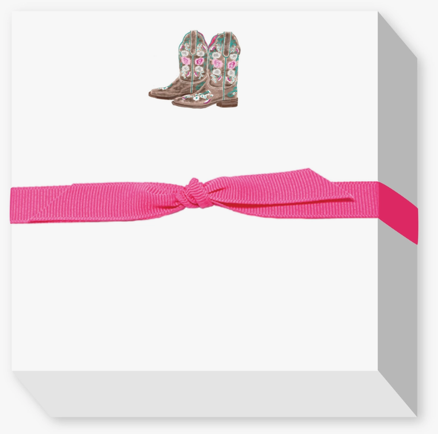 Let's Go Girls Cowgirl Boots Chubbie Notepad