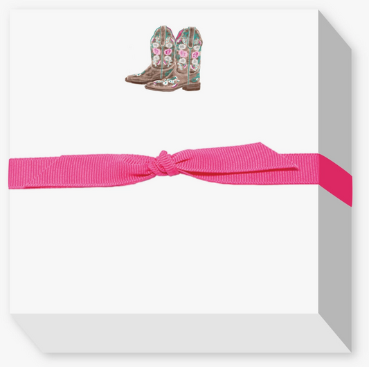 Let's Go Girls Cowgirl Boots Chubbie Notepad