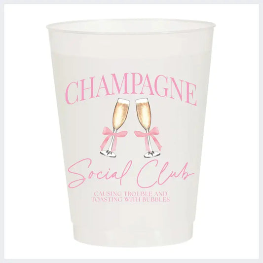 Champagne Social Club Frosted Cups