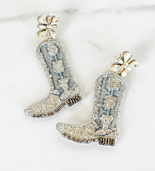 Darlin' Dolly Beaded Boot Earrings