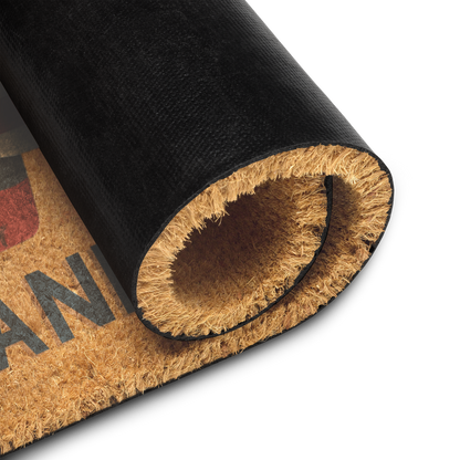 Red White & Woof Dachshund doormat