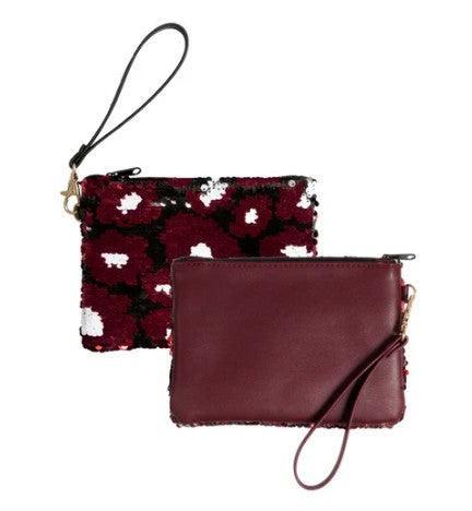 Game Day Reversible Sequined Wristlet - Sorelle Gifts
