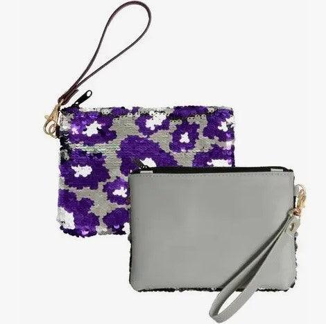 Game Day Reversible Sequined Wristlet - Sorelle Gifts