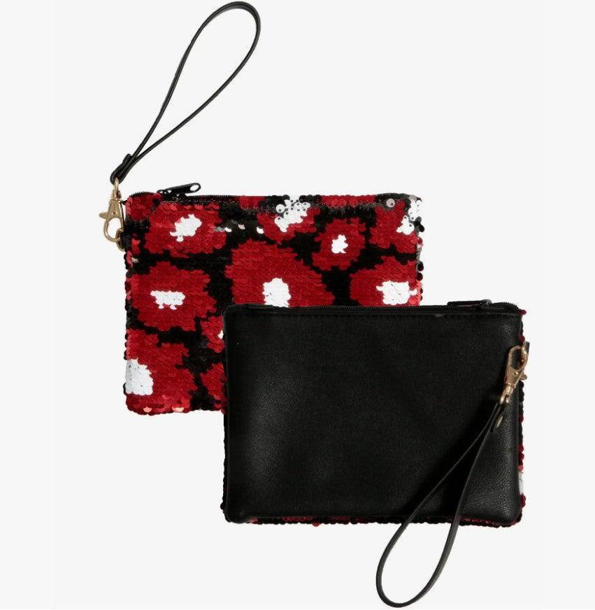 Game Day Reversible Sequined Wristlet - Sorelle Gifts