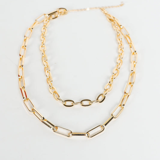 Gold Layered Chain Necklace - Sorelle Gifts