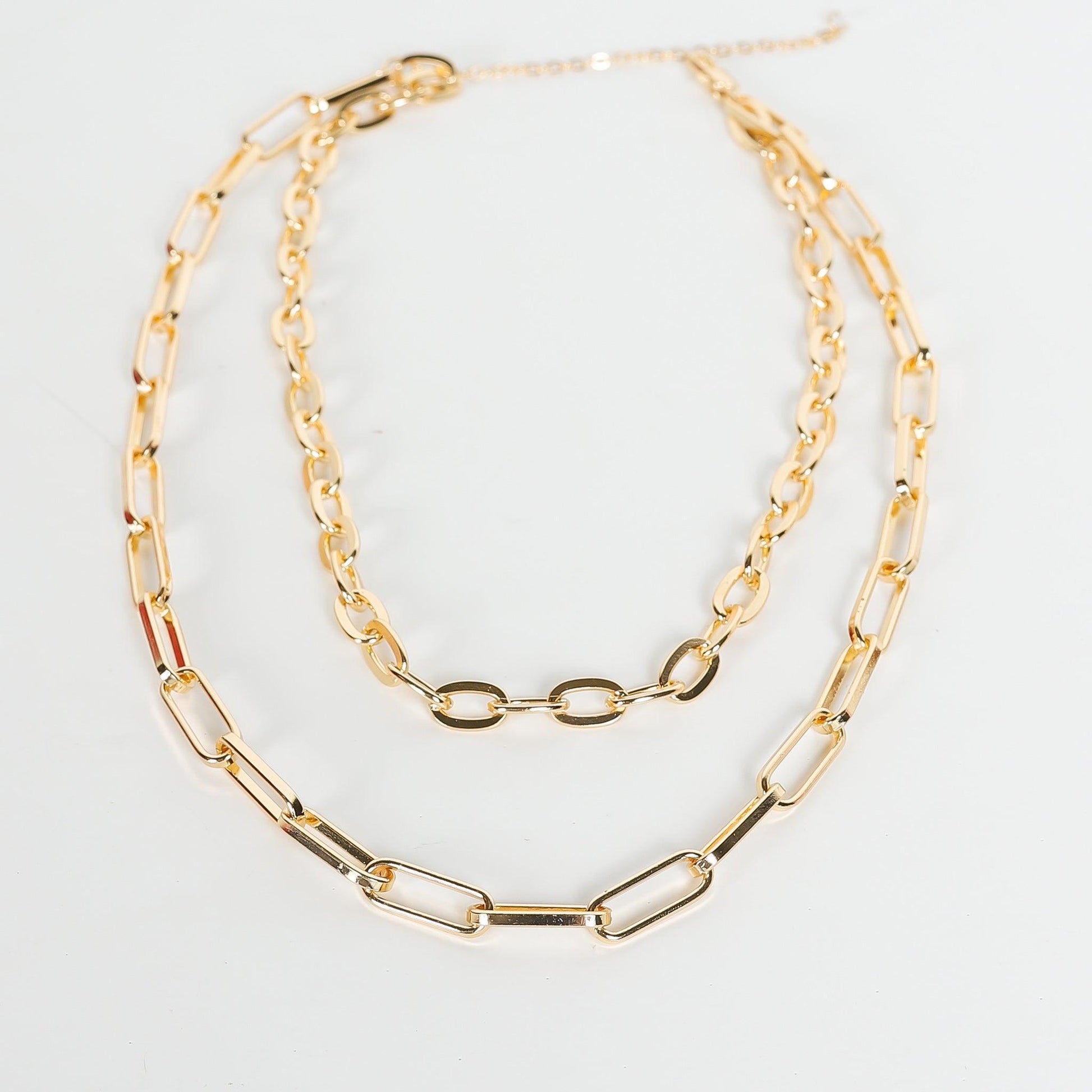 Gold Layered Chain Necklace - Sorelle Gifts