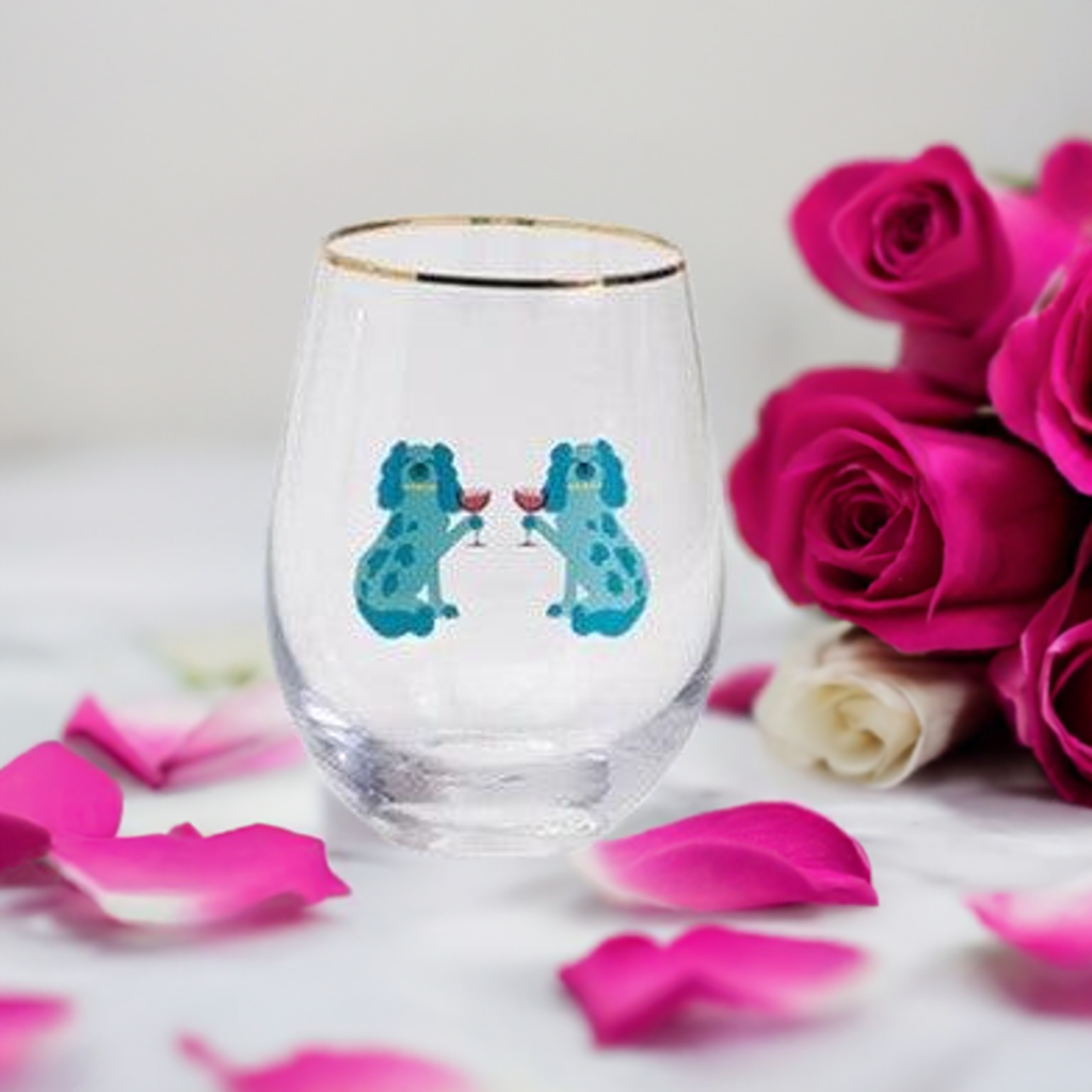 In Good Company Party Animal Stemless Wine Glass