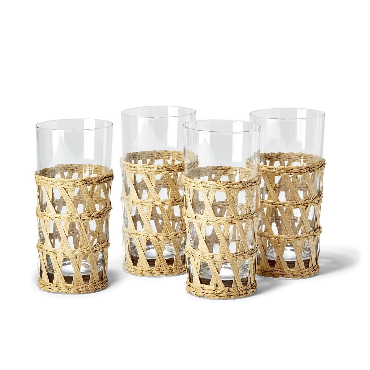 Island Chic Lattice Drinking Glass Set of 2, Various Styles - Sorelle Gifts