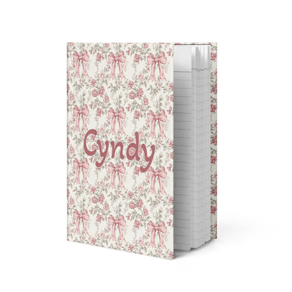 Bows & Blooms Personalized Hardcover Lined Journal - Sorelle Gifts