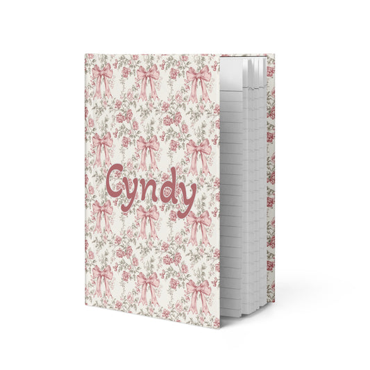 Bows & Blooms Personalized Hardcover Lined Journal - Sorelle Gifts