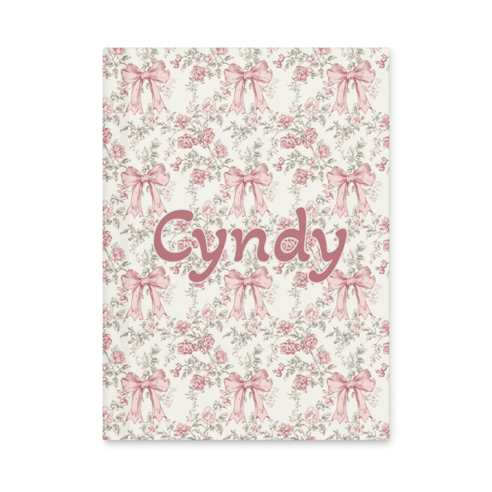 Bows & Blooms Personalized Hardcover Lined Journal - Sorelle Gifts