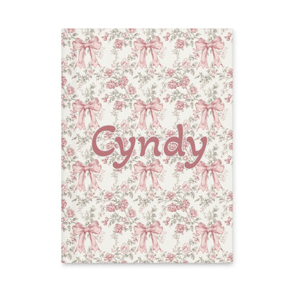 Bows & Blooms Personalized Hardcover Lined Journal - Sorelle Gifts