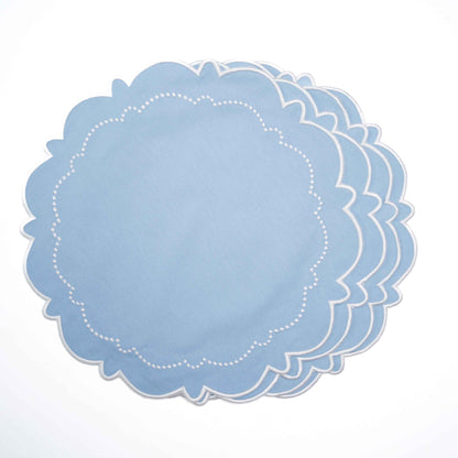 HARMONY BLUE ROUND FABRIC PLACEMAT