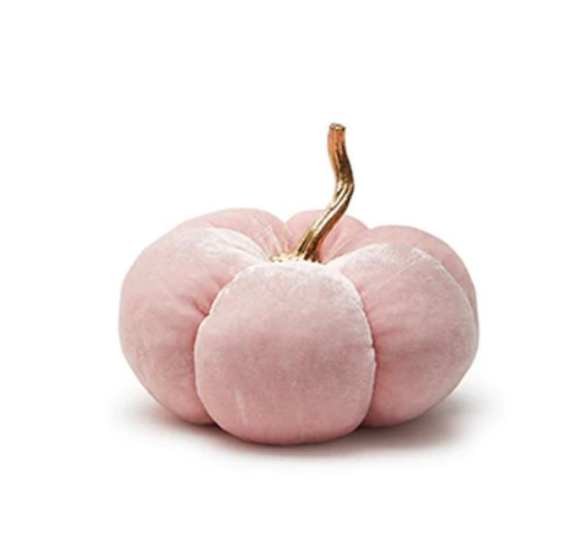 Pink Hues Plush Velvet Pumpkins