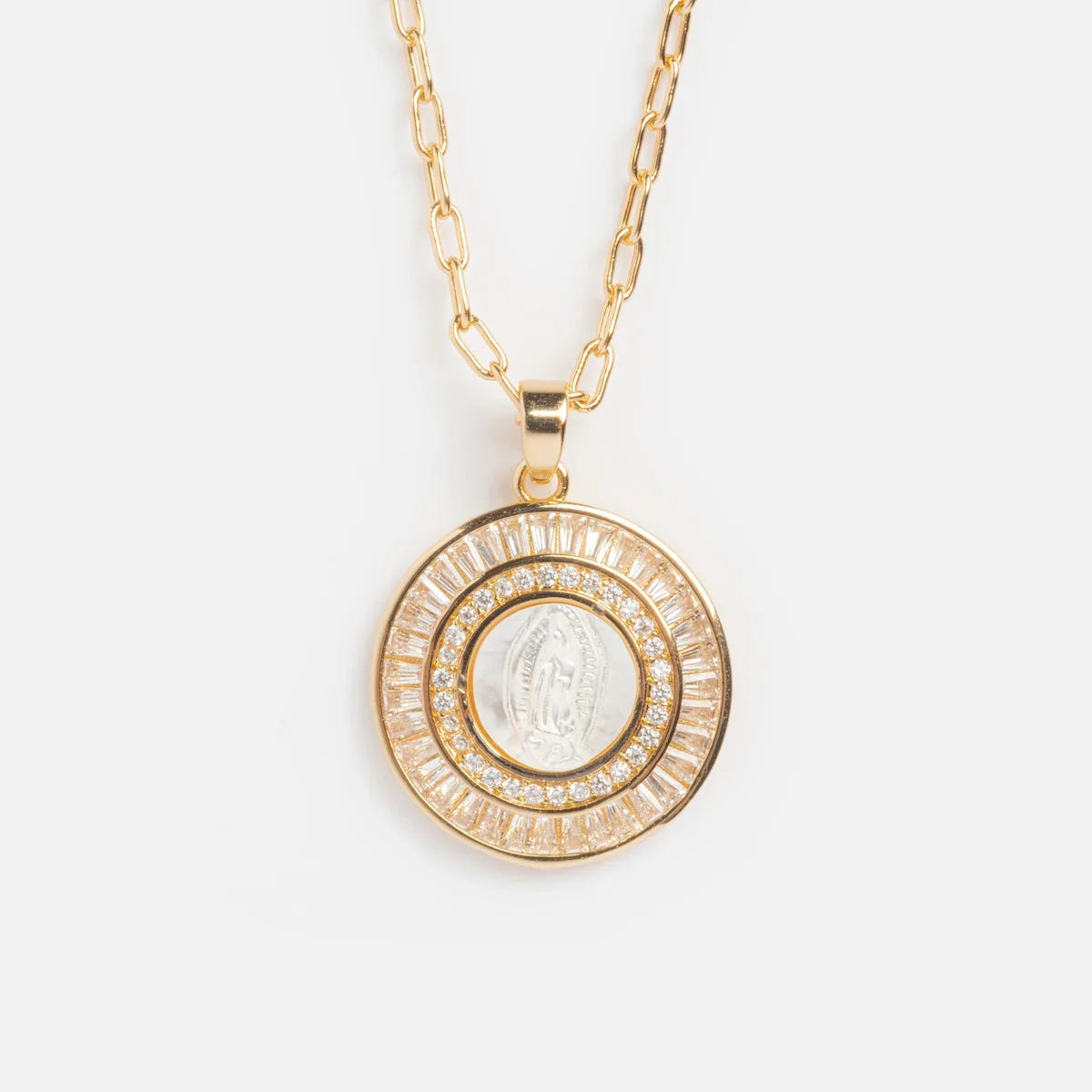 Mother Mary Necklace - Pearl