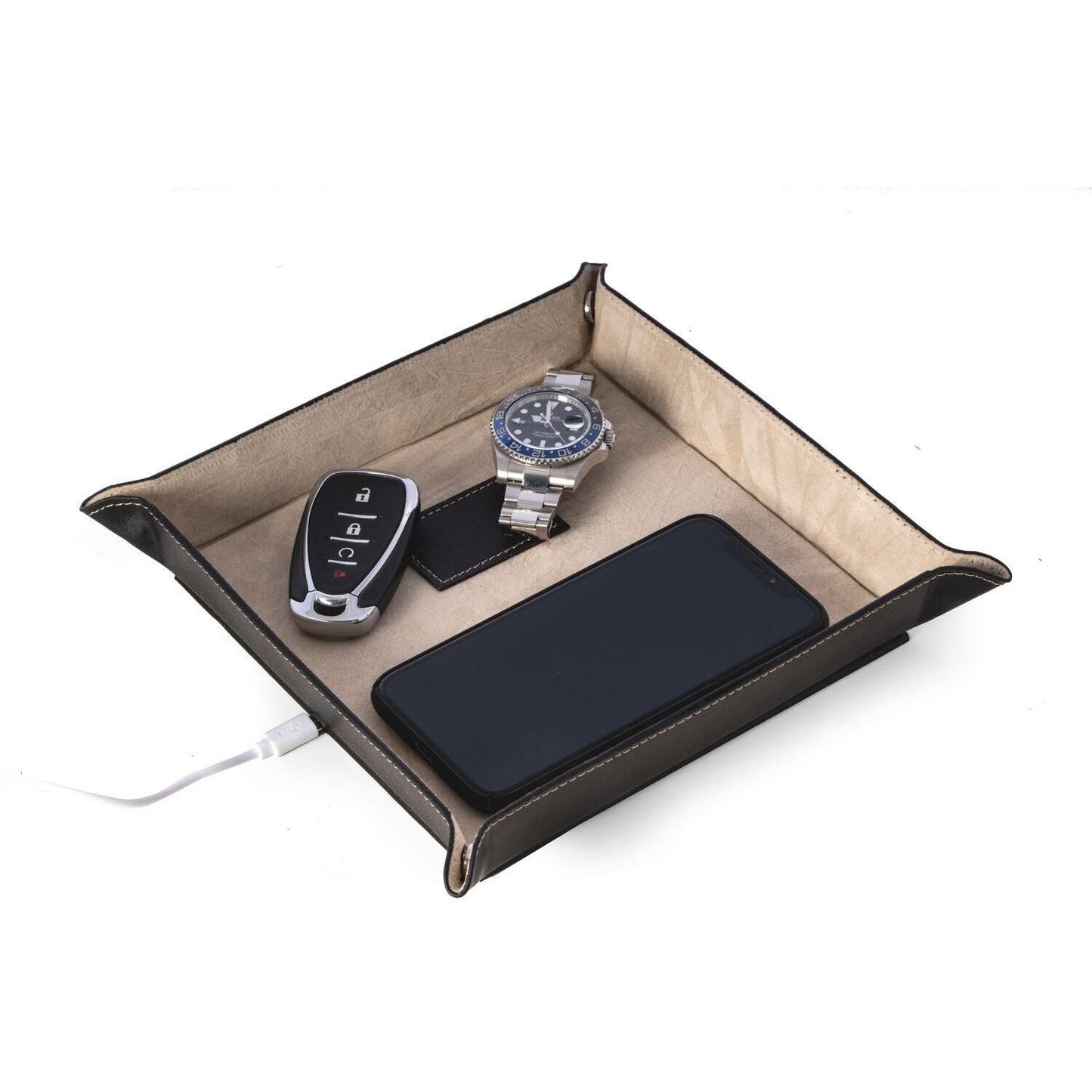 Leather Valet with Wireless Charger - Sorelle Gifts