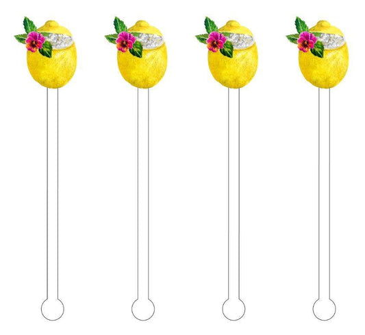 Lemon Quencher Acrylic Stir Sticks - Sorelle Gifts