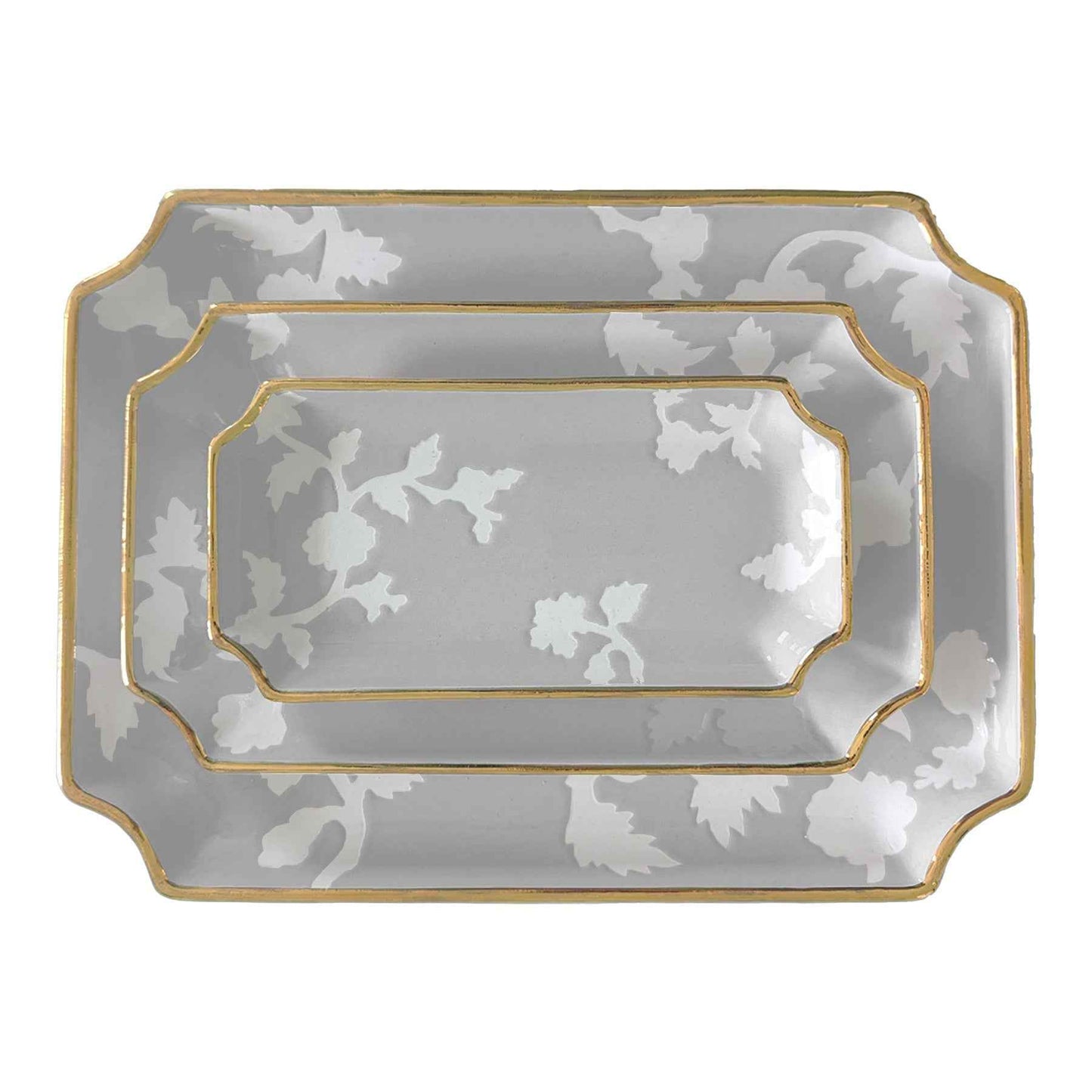 Chinoiserie Dreams Trays with 22K Gold Accent