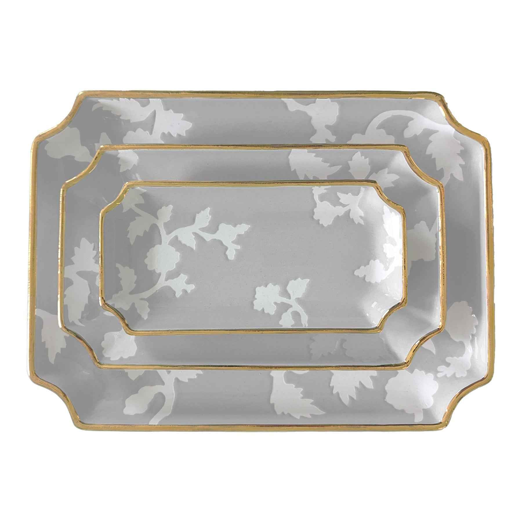 Chinoiserie Dreams Trays with 22K Gold Accent
