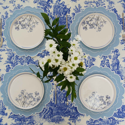 HARMONY BLUE ROUND FABRIC PLACEMAT