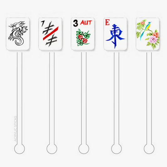 Mahjong Reusable Acrylic Stir Sticks
