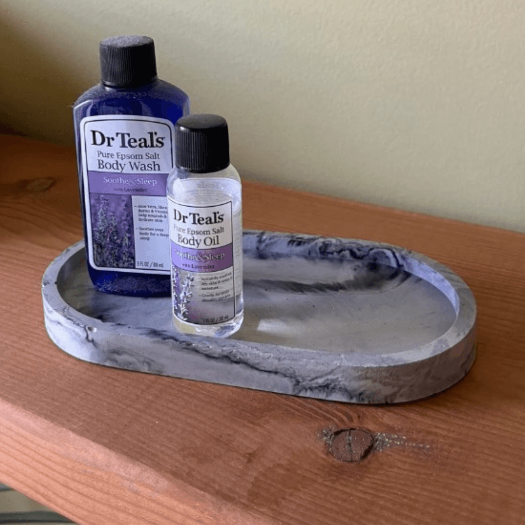Marble Concrete Oval Tray - Sorelle Gifts