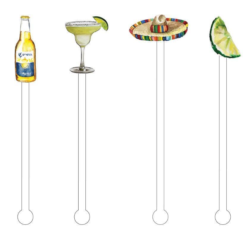 Margaritas In Mexico Acrylic Stir Sticks - Sorelle Gifts