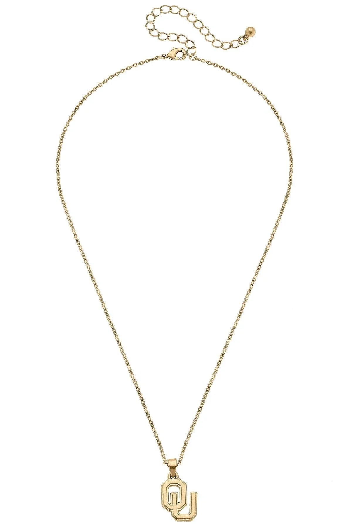 Oklahoma Sooners 24K Gold Plated Pendant Necklace