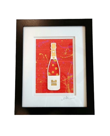 Pop the Bubbly Custom Framed 8" x 10" Champagne Art - Sorelle Gifts