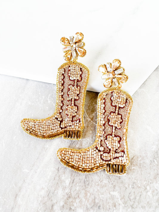 Limited Edition Shania Beaded Boot Earrings