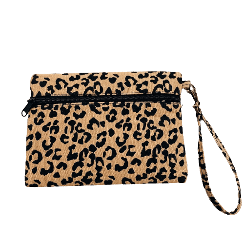 Sofia Brown Leopard Wristlet - Sorelle Gifts