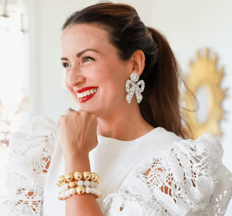 Beaded best sale bow earrings