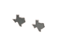 State Of Texas Real Leather Stud Earrings - Sorelle Gifts