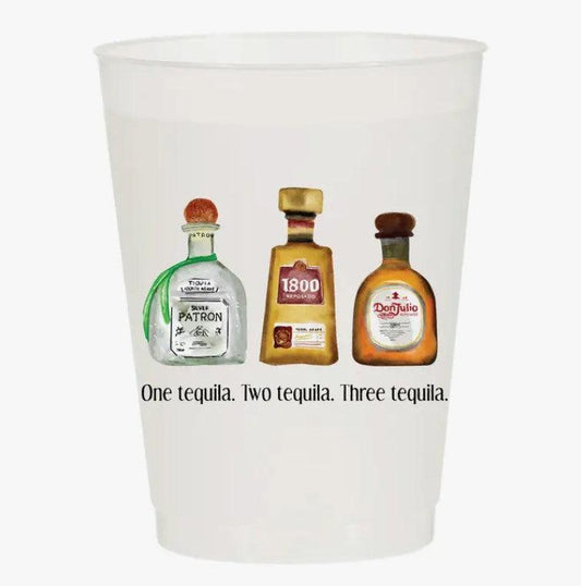 Tequila Bottles Fiesta Frosted Reusable Cups - Sorelle Gifts