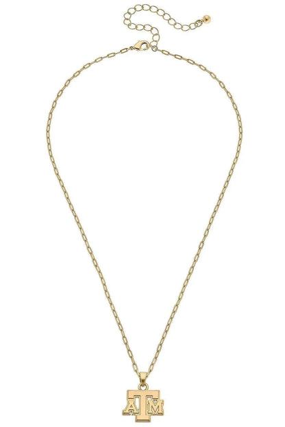 Texas A&M Aggies 24K Gold Plated Delicate Necklace