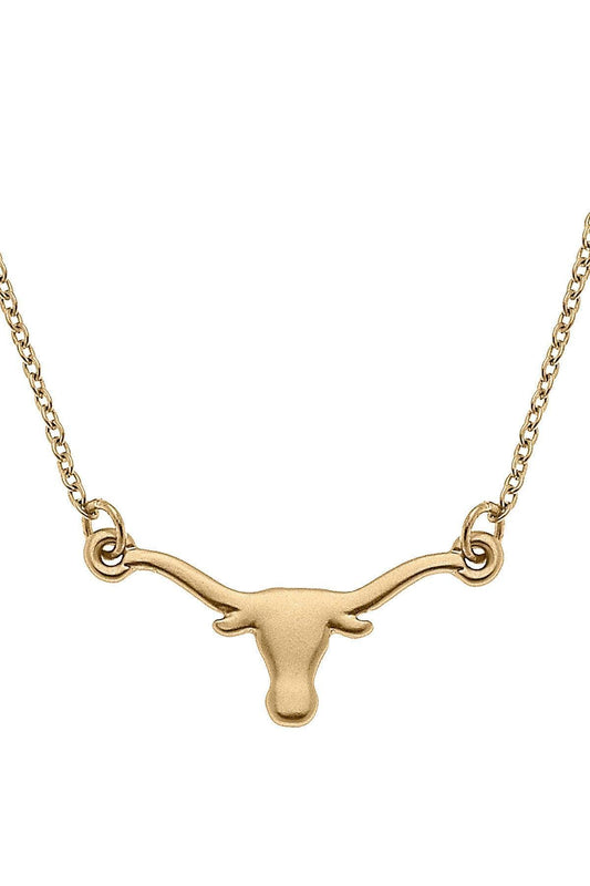 Texas Longhorns 24K Gold Plated Pendant Necklace