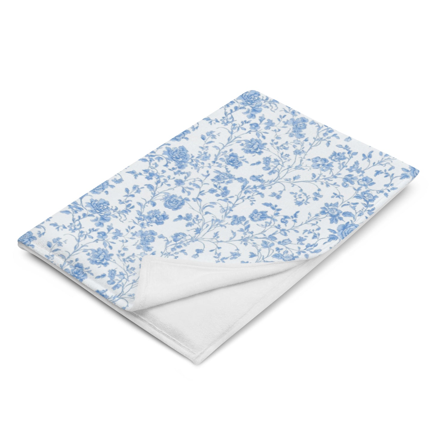 Heirloom Collection Blue Toile Throw Blanket