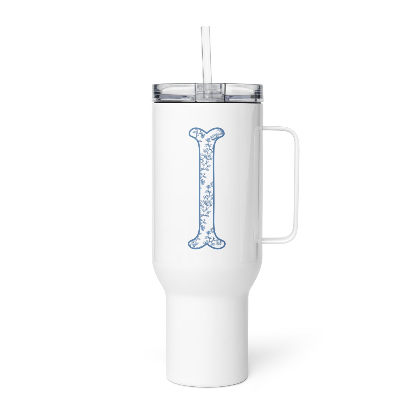 Chinoiserie Charm Monogram Travel Mug - I