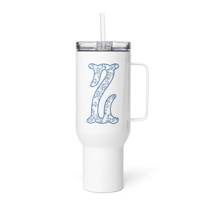 Chinoiserie Charm Monogram Travel Mug - Z