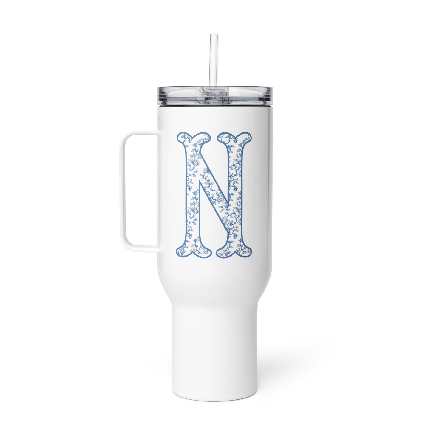 Chinoiserie Charm Monogram Travel Mug - N