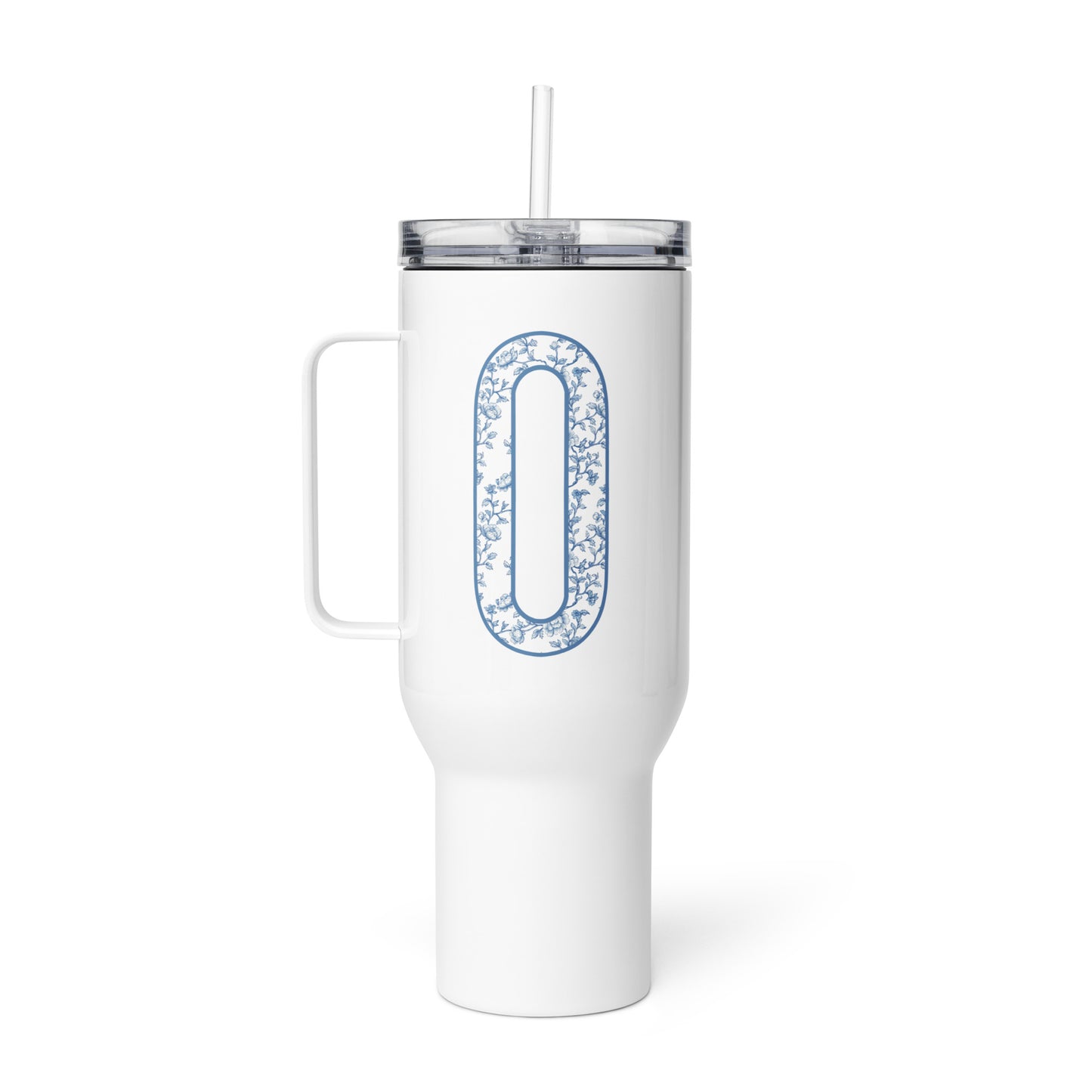 Chinoiserie Charm Monogram Travel Mug - O