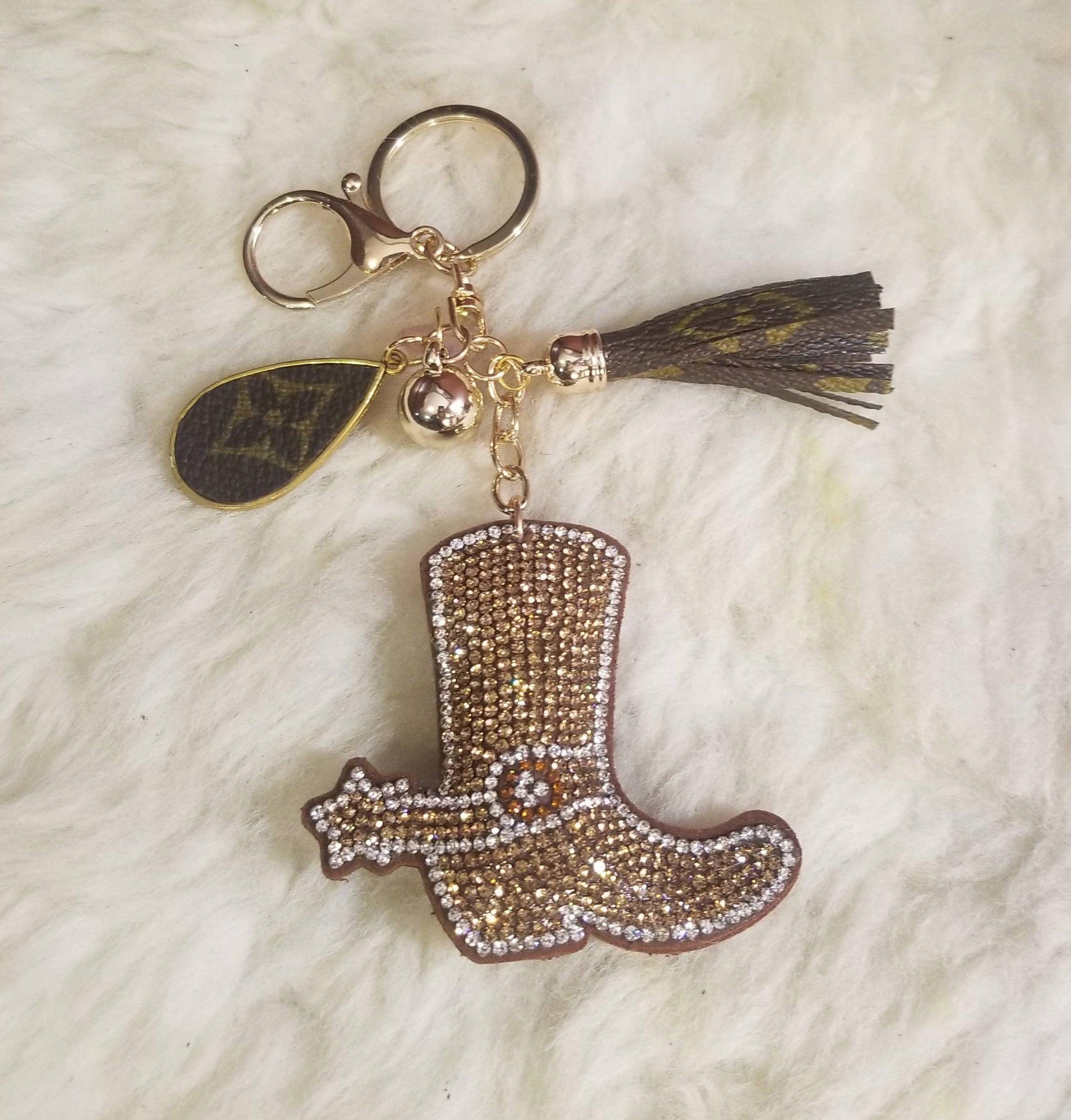 Upcycled LV Boots and Bling Handbag Charm / Keychain – Sorelle Gifts