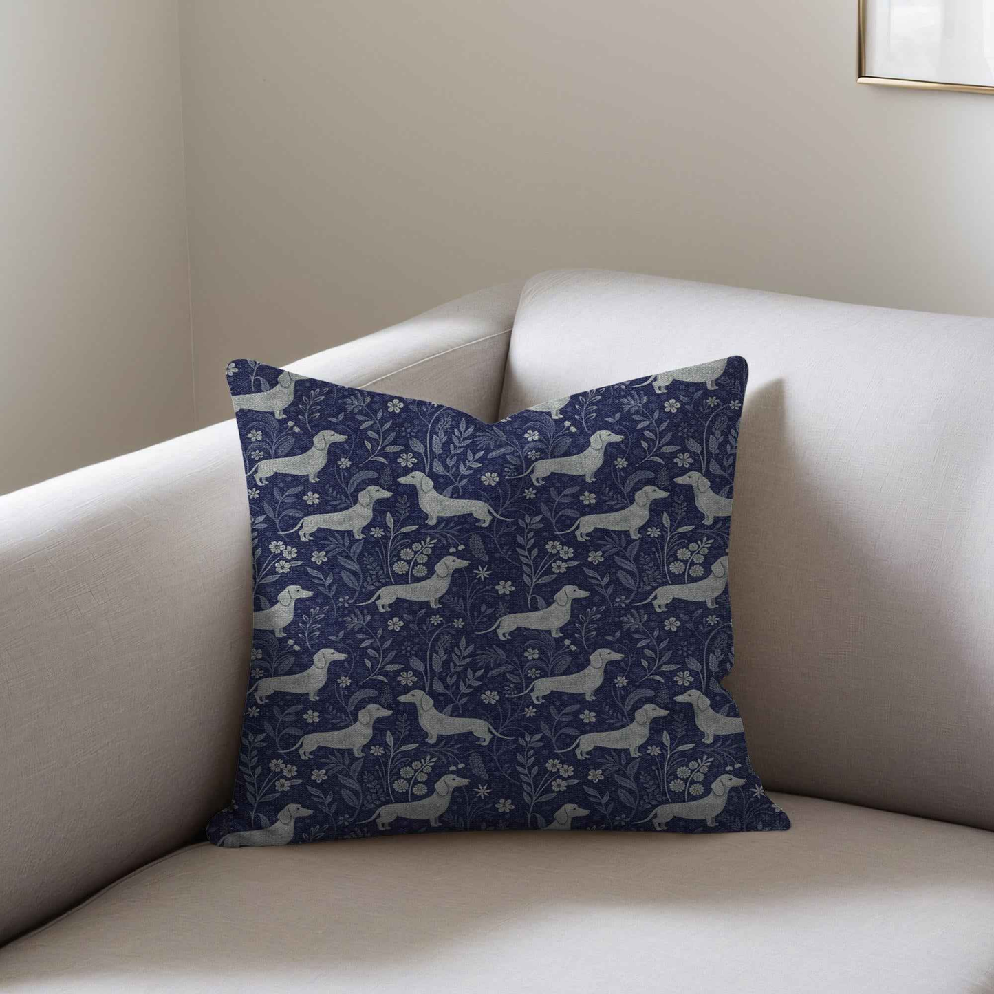 Dachshund Dreams Woven Pillow