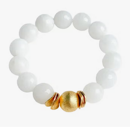 Candace Beaded Bracelet - White
