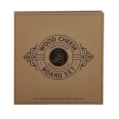 Wood Cheese Board Boxed Gift Set - Sorelle Gifts