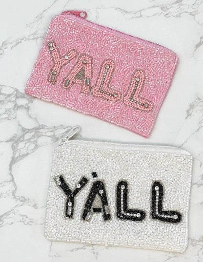 Y'all Beaded Zip Pouch - Sorelle Gifts