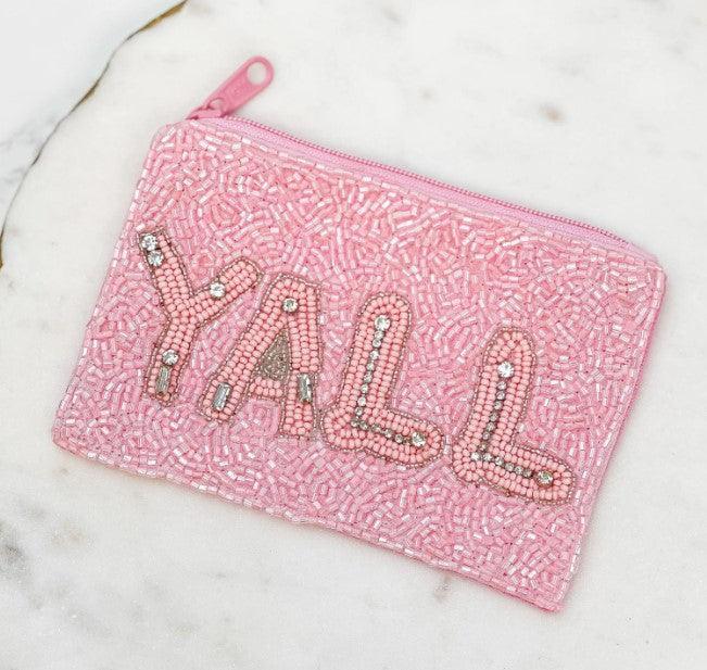 Y'all Beaded Zip Pouch - Sorelle Gifts