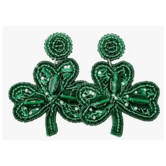 Get Lucky Shamrock Beaded Earrings
