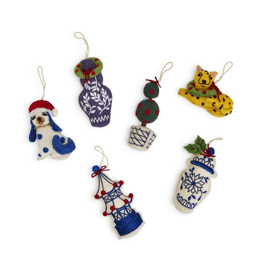 Chinoiserie Christmas Ornaments/Gift Toppers - multiple styles - Sorelle Gifts